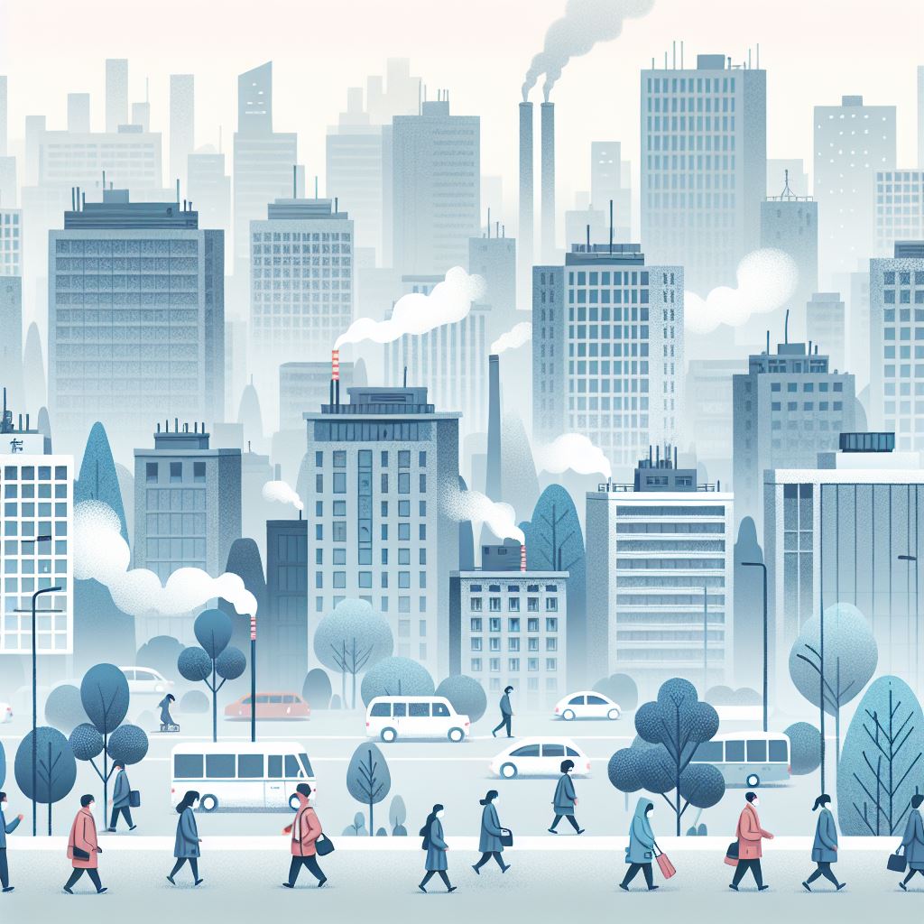 Image of city skyline with air pollution